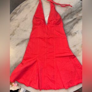 Red Halter Dress